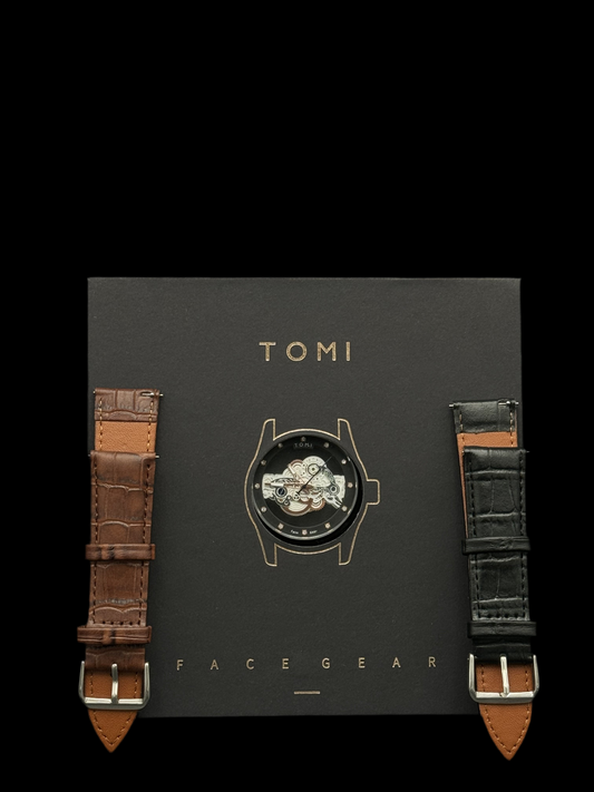 TOMI FaceGear - BLACK Skeleton Edition - Dual Strap