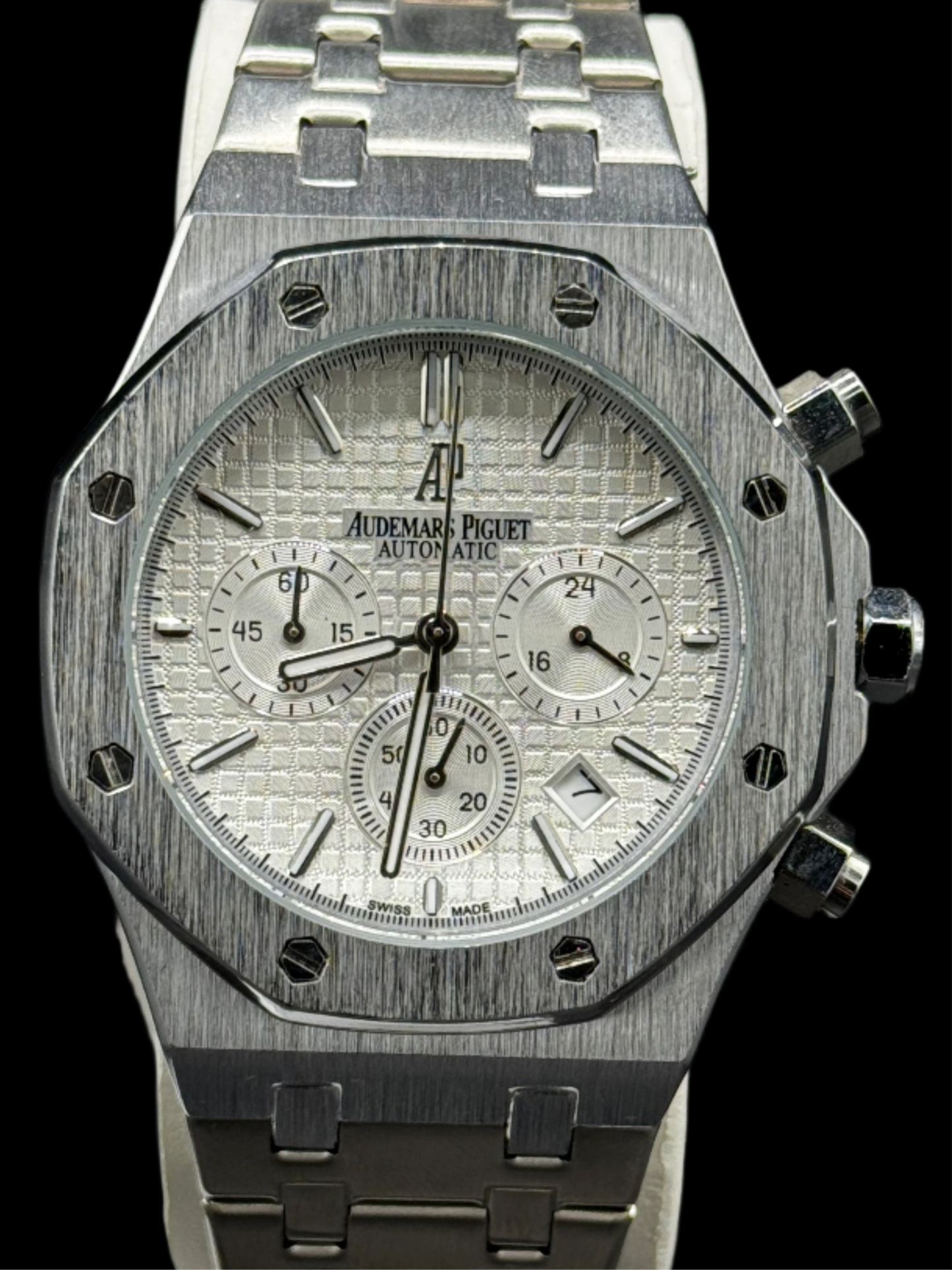 Men's Watches Octagon Watche Luxury Large Face Stainless Steel Analog Chronograph Waterproof