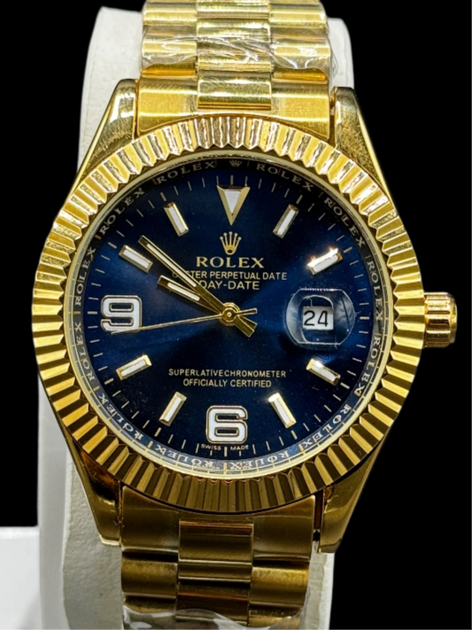 Luxury Tone -Inspired Watch with Royal Blue Dial Auto Movement