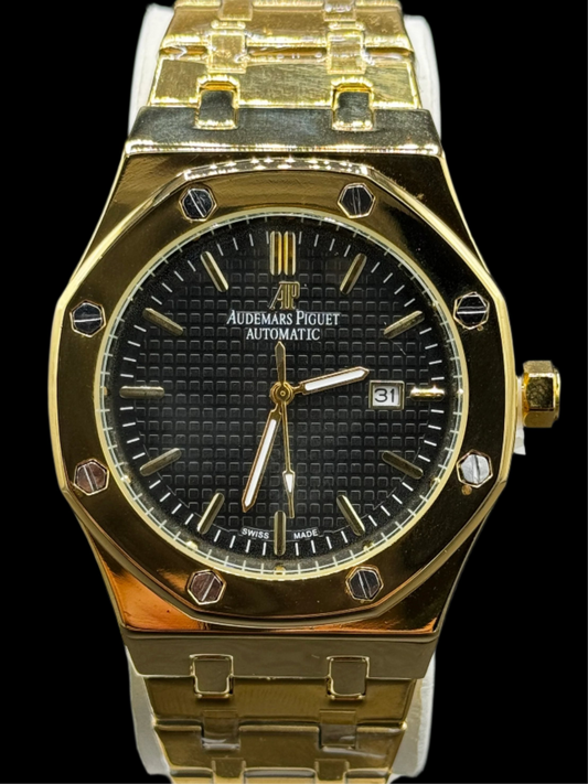 Royal Oak Complete Golden Watch Black Dial