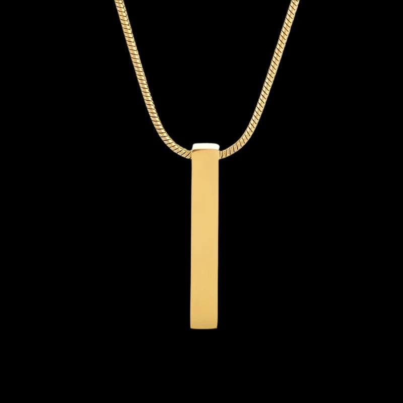 Gold Bar pendant Necklaces