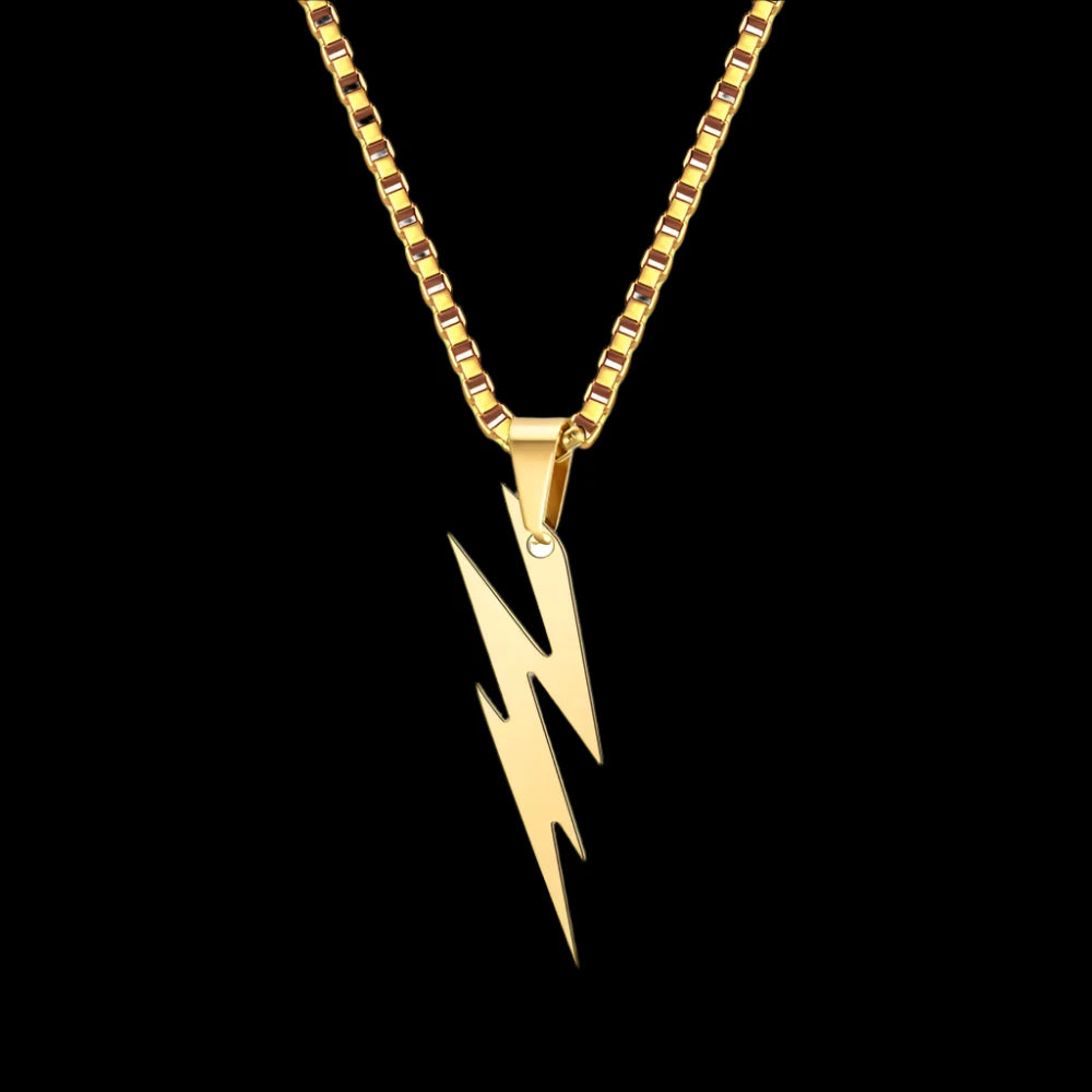 Gold thunder pendant