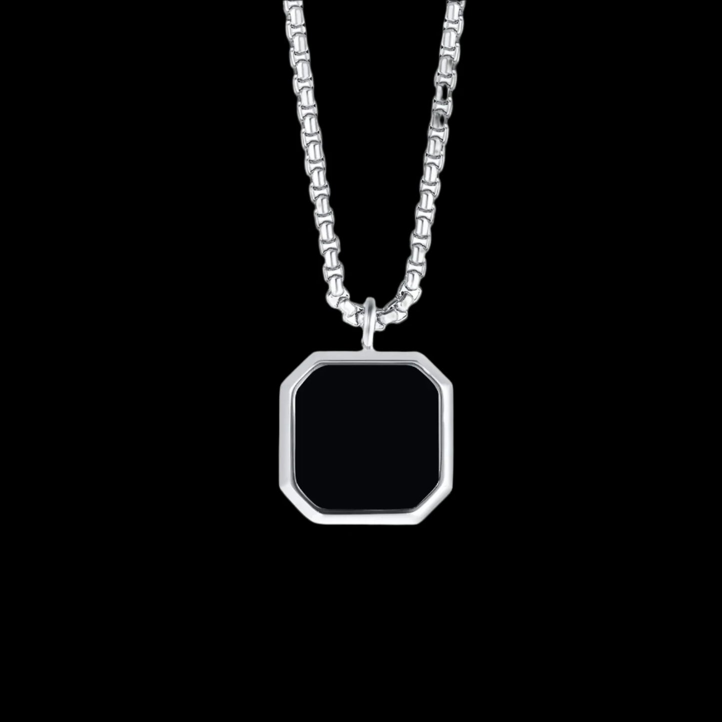 Hip Hop Black Square Pendant