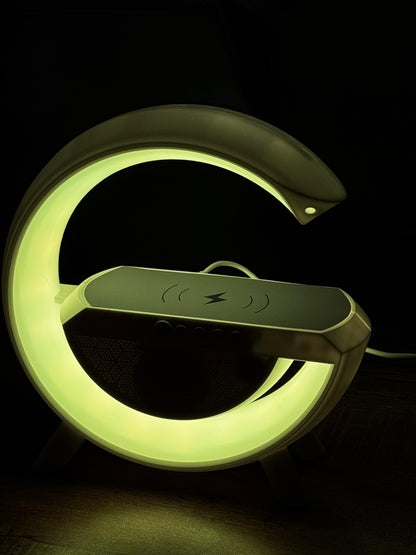 G Shaped RGB Light Table Lamp With Wireless Charger